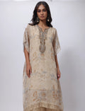 Kaftan Styled Coord Set in Ecru