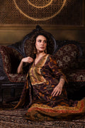 Printed Three Piece Set in Coffee Brown