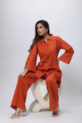 Saffron Co-ord Set - Textured Co-ord Set in Saffron