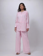 Baby Pink Co-ord Set - Textured Co-ord Set in Baby Pink