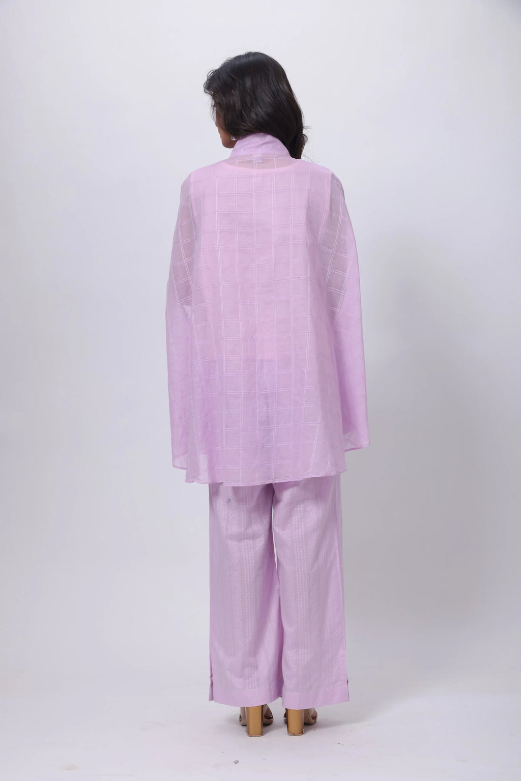 Shirt styled Kaftan Co-ord Set in Lilac