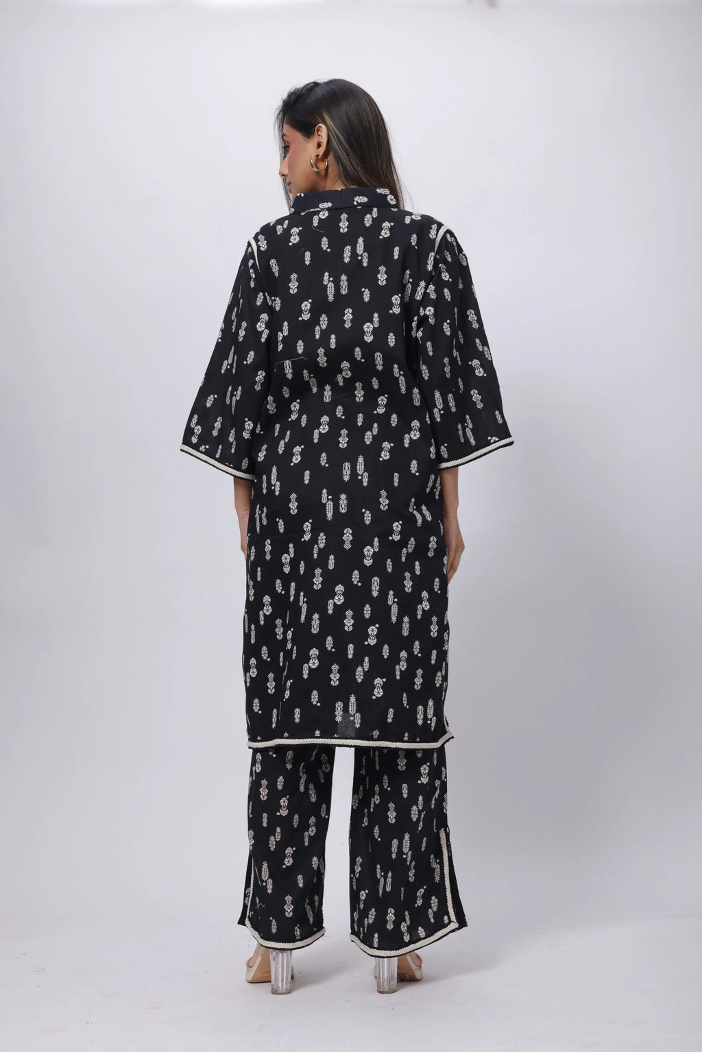 Printed Two Co-ord Set in Black