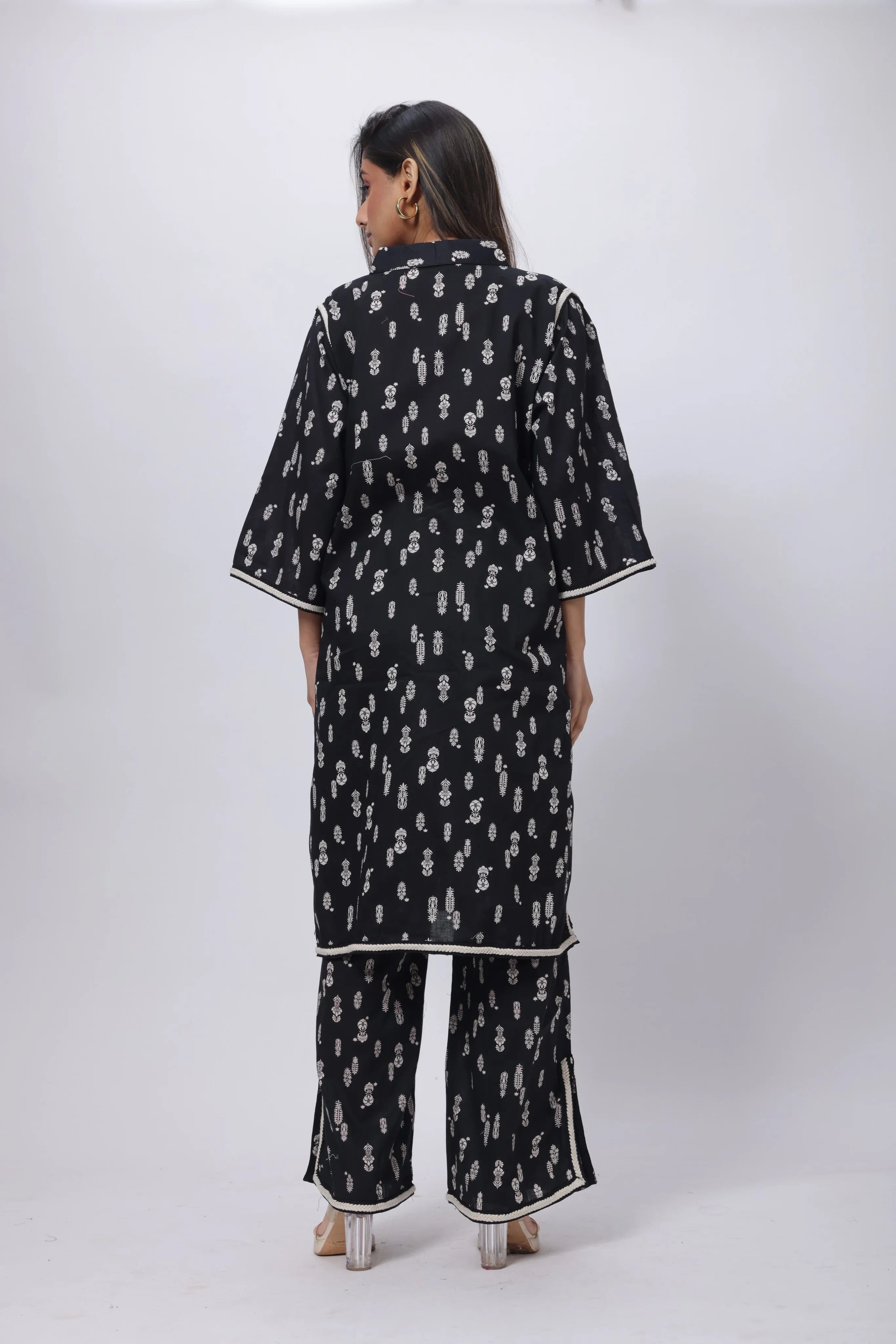 Printed Two Co-ord Set in Black