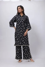 Printed Two Co-ord Set in Black