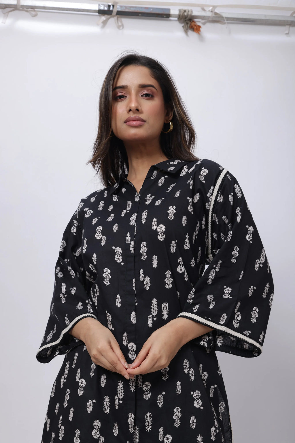 Printed Two Co-ord Set in Black