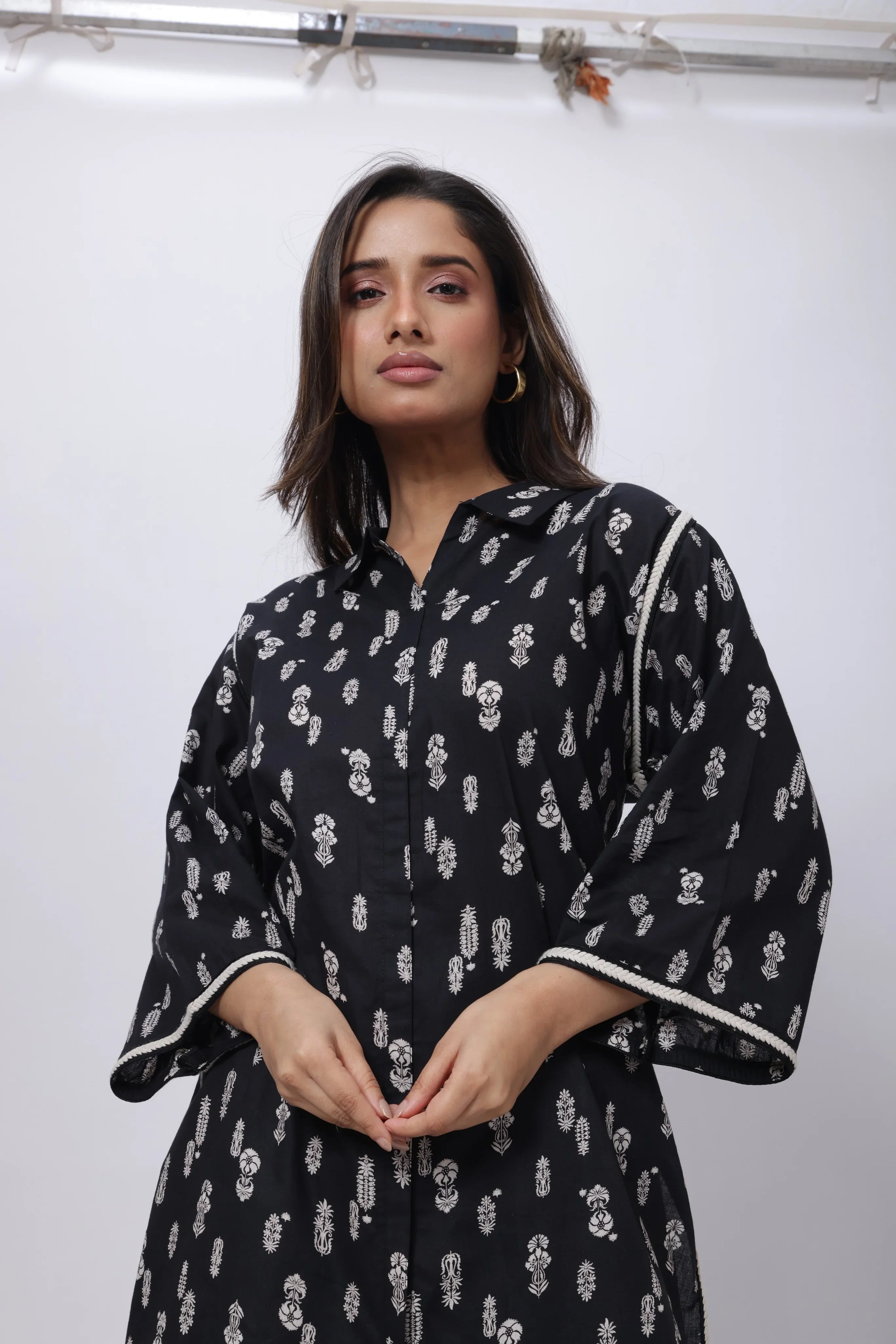 Printed Two Co-ord Set in Black