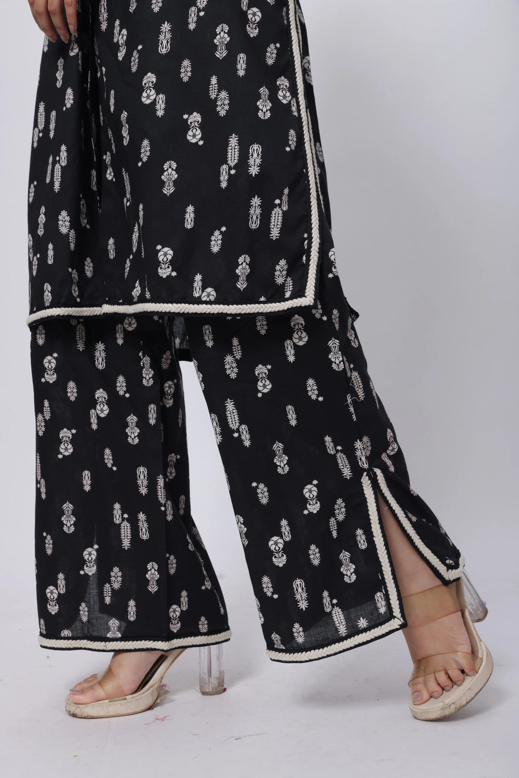 Printed Two Co-ord Set in Black