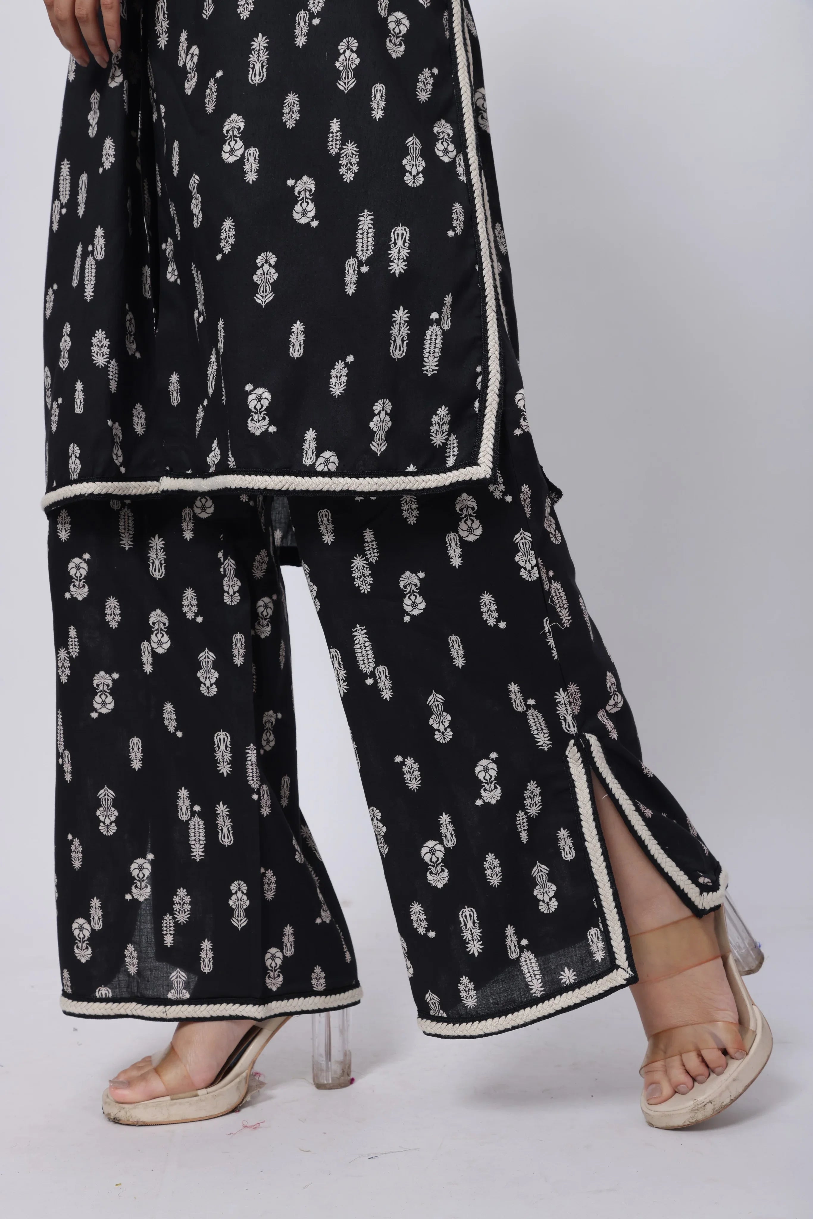 Printed Two Co-ord Set in Black