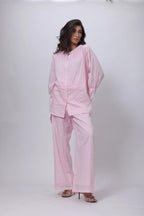 Textured Co-ord Set in Baby Pink