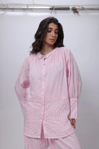 Textured Co-ord Set in Baby Pink
