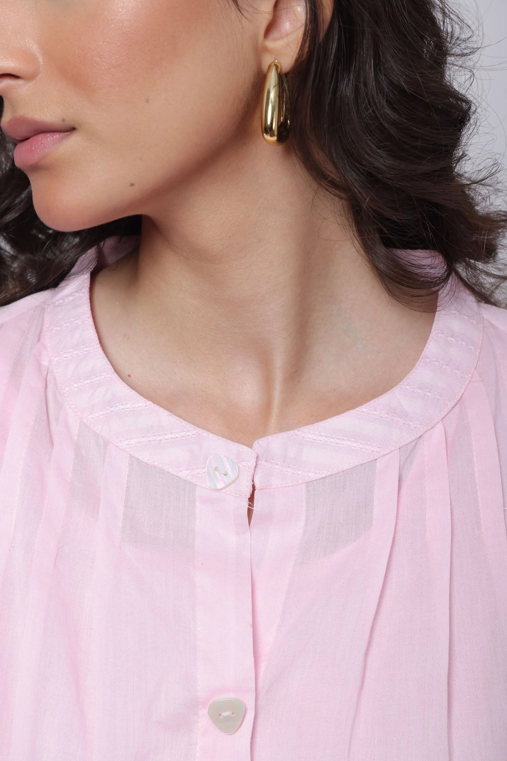 Textured Co-ord Set in Baby Pink
