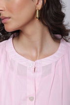 Textured Co-ord Set in Baby Pink