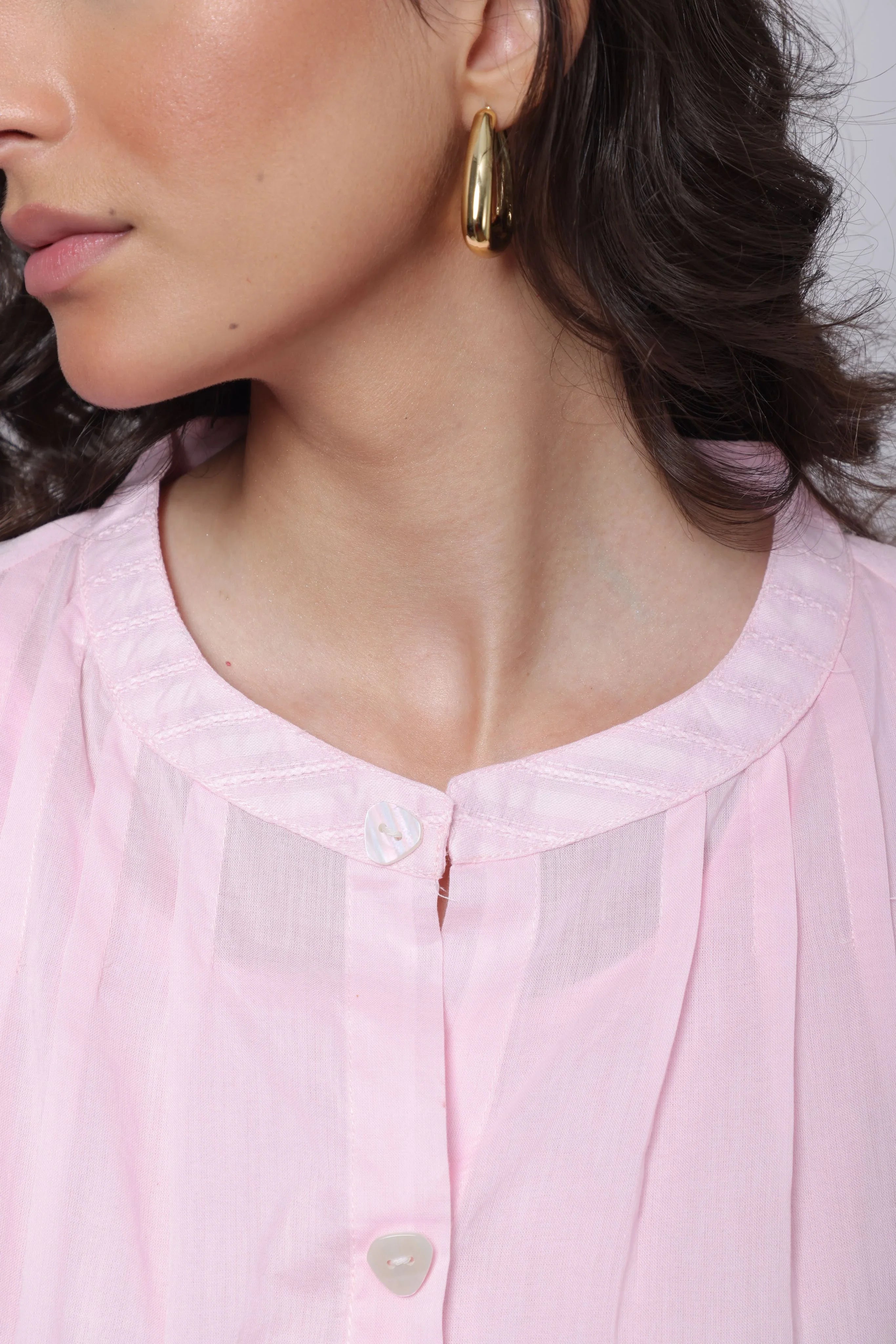 Textured Co-ord Set in Baby Pink