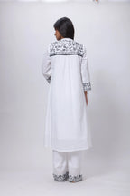 Embroidered Co-ord Set in White
