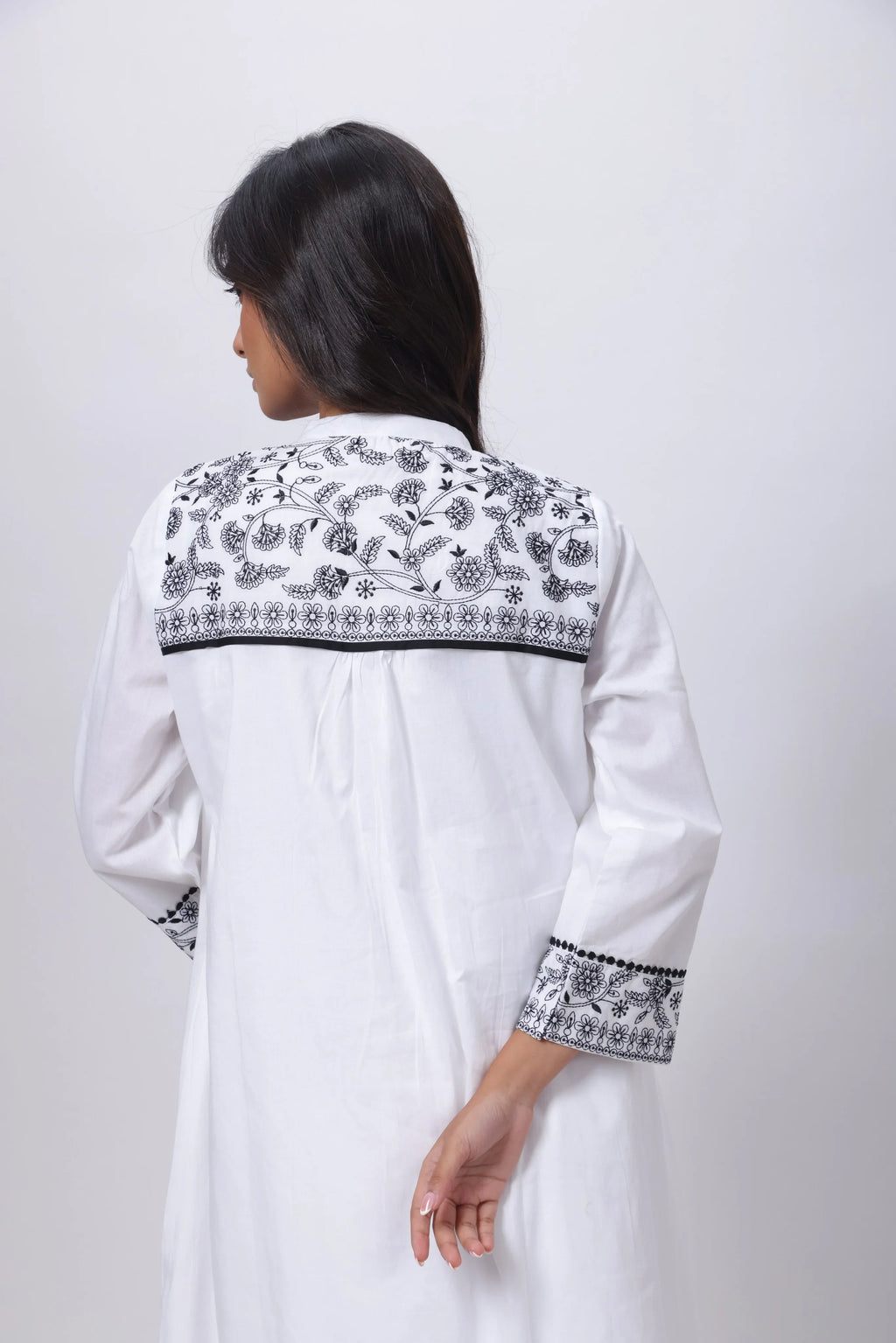 Embroidered Co-ord Set in White