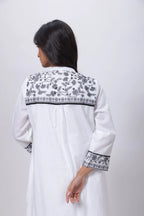 Embroidered Co-ord Set in White