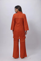 Textured Co-ord Set in Saffron