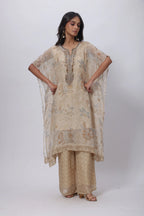 Kaftan Styled Coord Set in Ecru