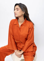 Textured Co-ord Set in Saffron