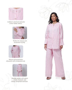 Textured Co-ord Set in Baby Pink