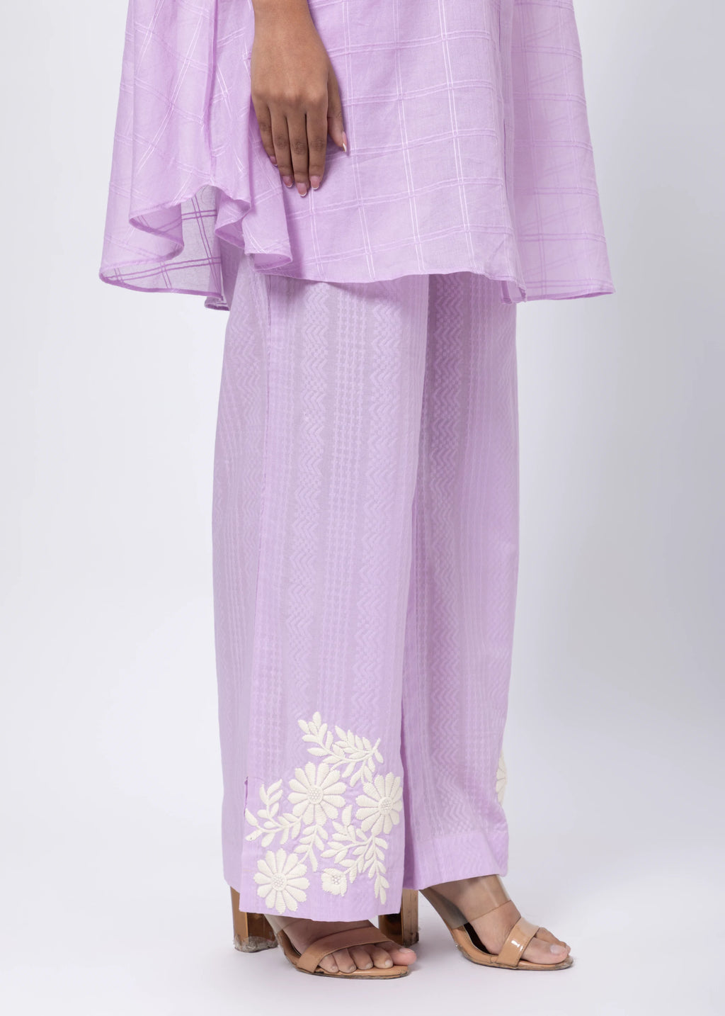 Shirt styled Kaftan Co-ord Set in Lilac