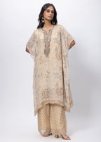 Kaftan Styled Coord Set in Ecru