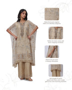 Kaftan Styled Coord Set in Ecru