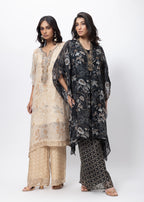 Kaftan Styled Coord Set in Black