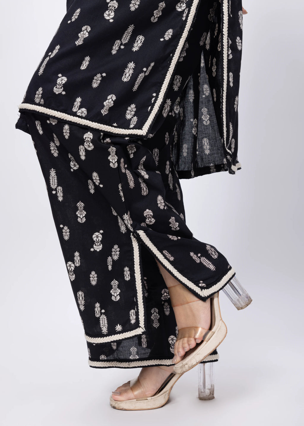 Printed Two Co-ord Set in Black