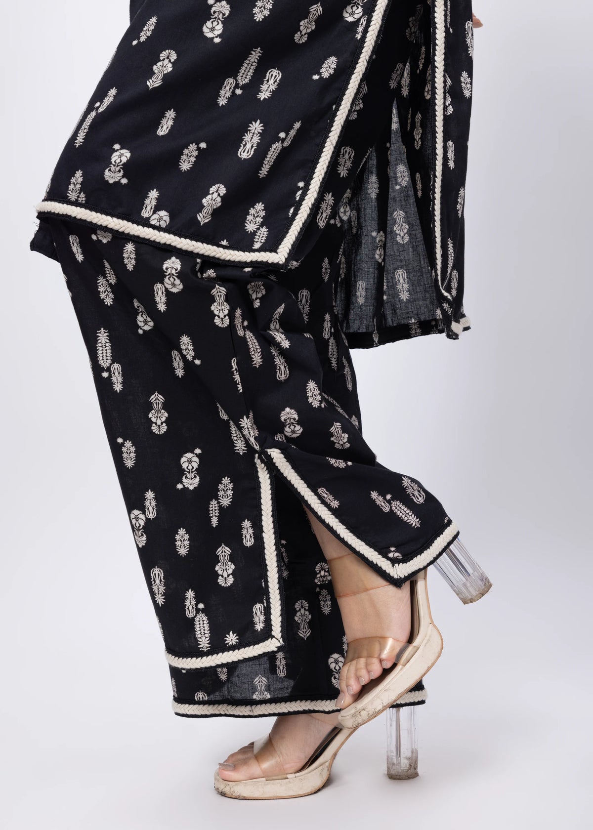 Printed Two Co-ord Set in Black